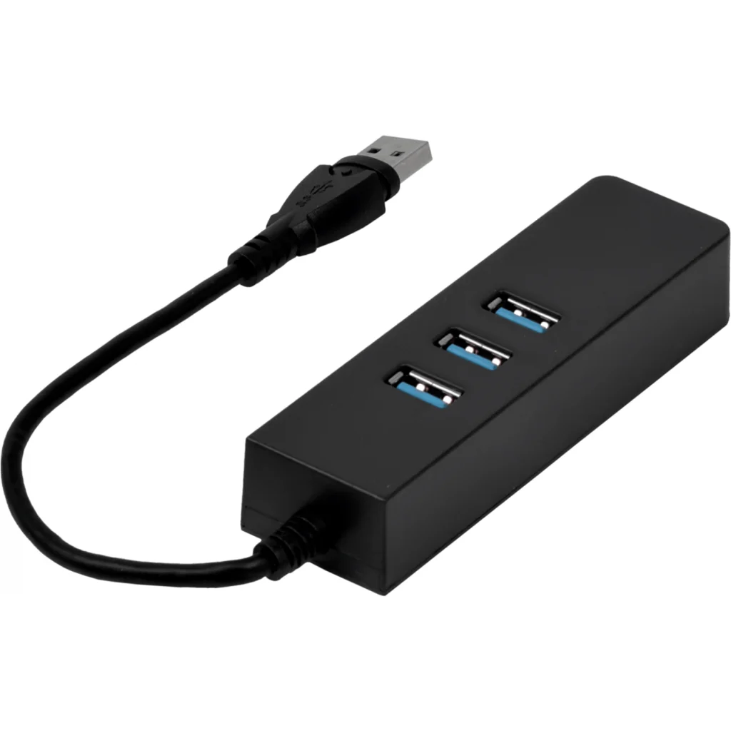 Imagen 1 de 1-USB3.0-AM 1-LAN-RJ45-Ethernet 10/100mbps Hub-3p Win Mac Linux