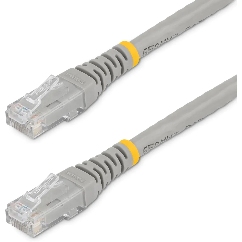 Cable de Red StarTech Cat6 UTP RJ45 Gigabit Ethernet ETL 91cm 3 ft Color GRIS
