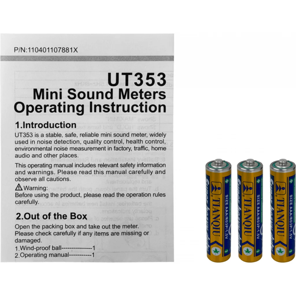 Imagen 5 de UNI-T Medidor Ruido 30-130dB +1,5dB LCD inc-3xAAA UT353