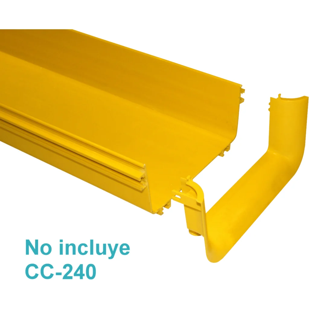Imagen 1 de 240x100mm Trompeta Amarilla PC+ABS LSZH Macho/Hembra