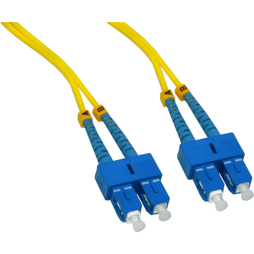 Imagen 1 de 5mt SC-SC MonoModo SM Duplex Jumper Cable Fibra 3.0mm 9/125