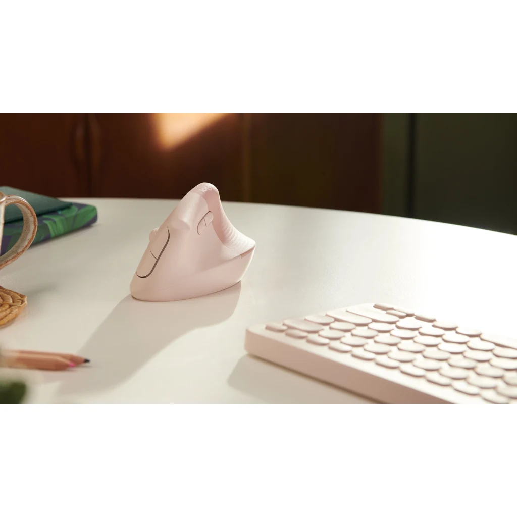 Imagen 9 de Mouse Ergonónico Inalámbrico Logitech Lift Vertical 4000DPI 6 BT Rosado