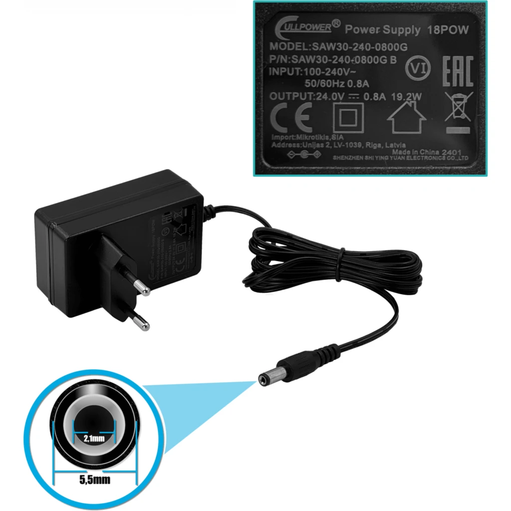 Imagen 6 de MIKROTIK 1-1000 CAT6 17dBi 300/50Mbps 1-Sim 25o L3 inc24V LTE/3G 391mm