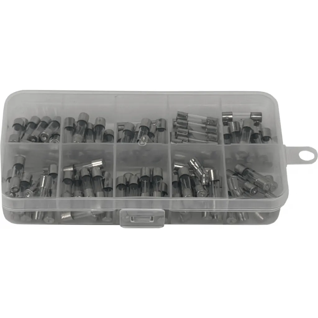 CAJA 100-unids. 0,2A-20A 5x20mm 250V Fusible Rapido Cilindrico Vidrio