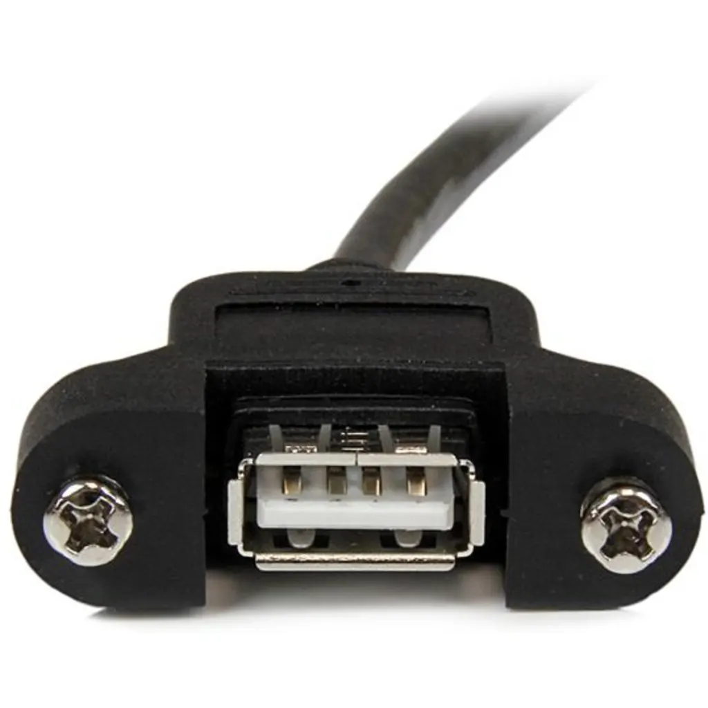 Imagen 2 de Cable Extensión USB-A Macho a USB-A Hembra Montaje en Panel Longitud 30 cm 