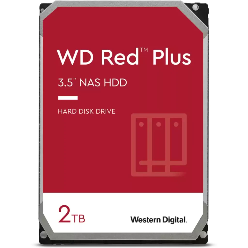Disco Duro Western Digital Red Plus 2TB 3.5" 5400RPM SATA 6GBp/s 64MB p/NAS