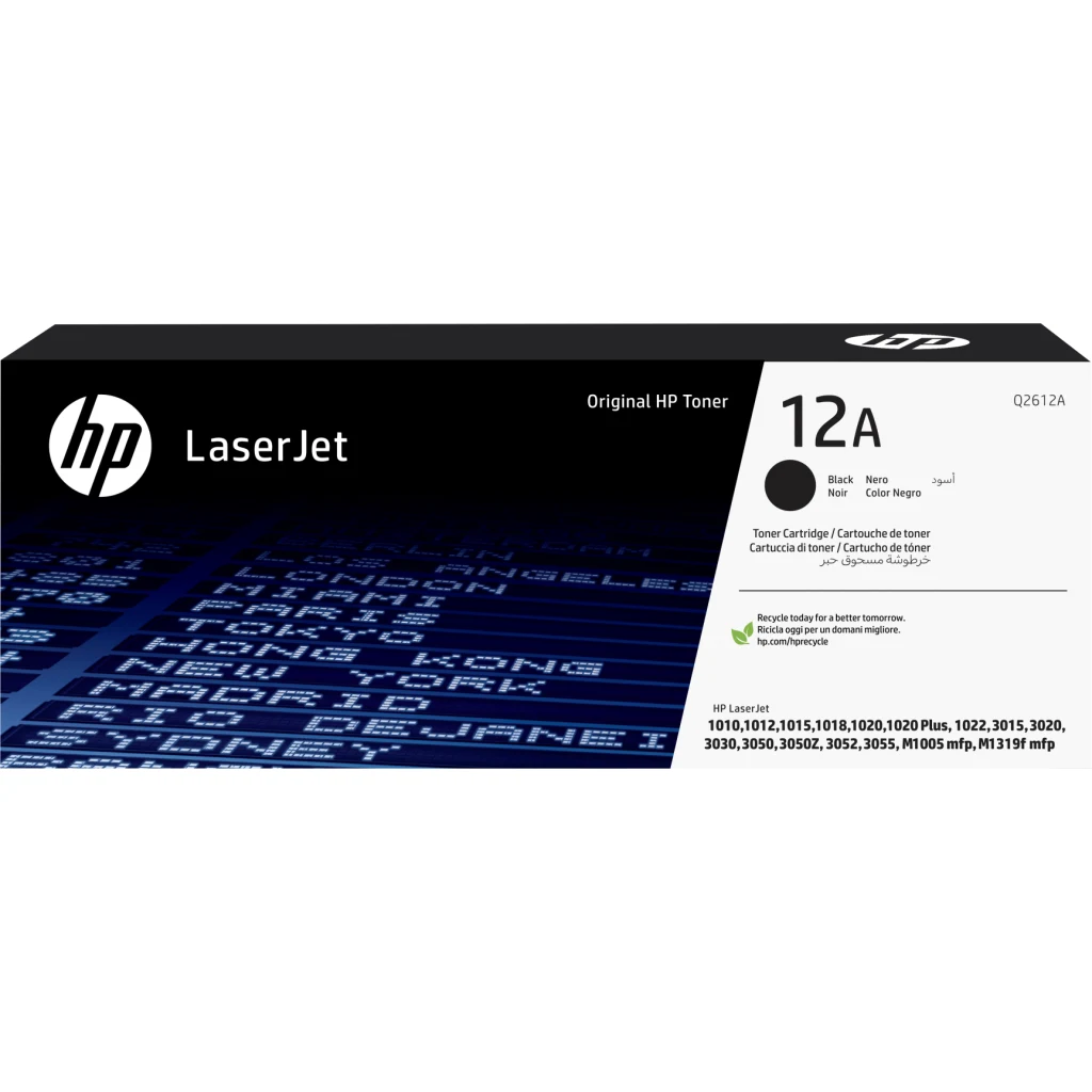 Toner HP 12A Laserjet M1005-M1319F-1010-1015-1020 2000-3020-3050-1022-1018 2.000