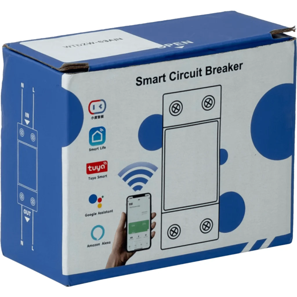 Imagen 3 de Wifi 63A 150-300V-Ajustable 1-63A-Ajustable Interruptor Automatico