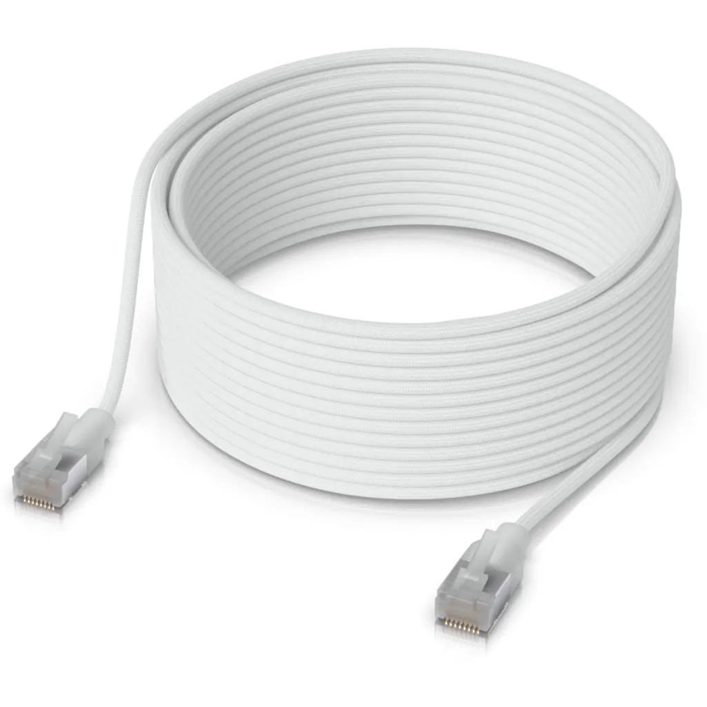 Imagen 1 de UI 15mt Cable Etherlighting Blanco Cat6a UACC-CABLE-PATCH-EL-C6A-15M-W