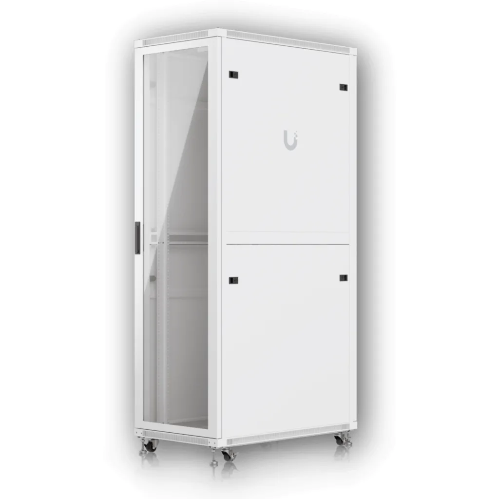 Imagen 3 de UBIQUITI Puerta-Vidrio 42U 1000mm 100cm-Fondo Rack Blanco Ventilador
