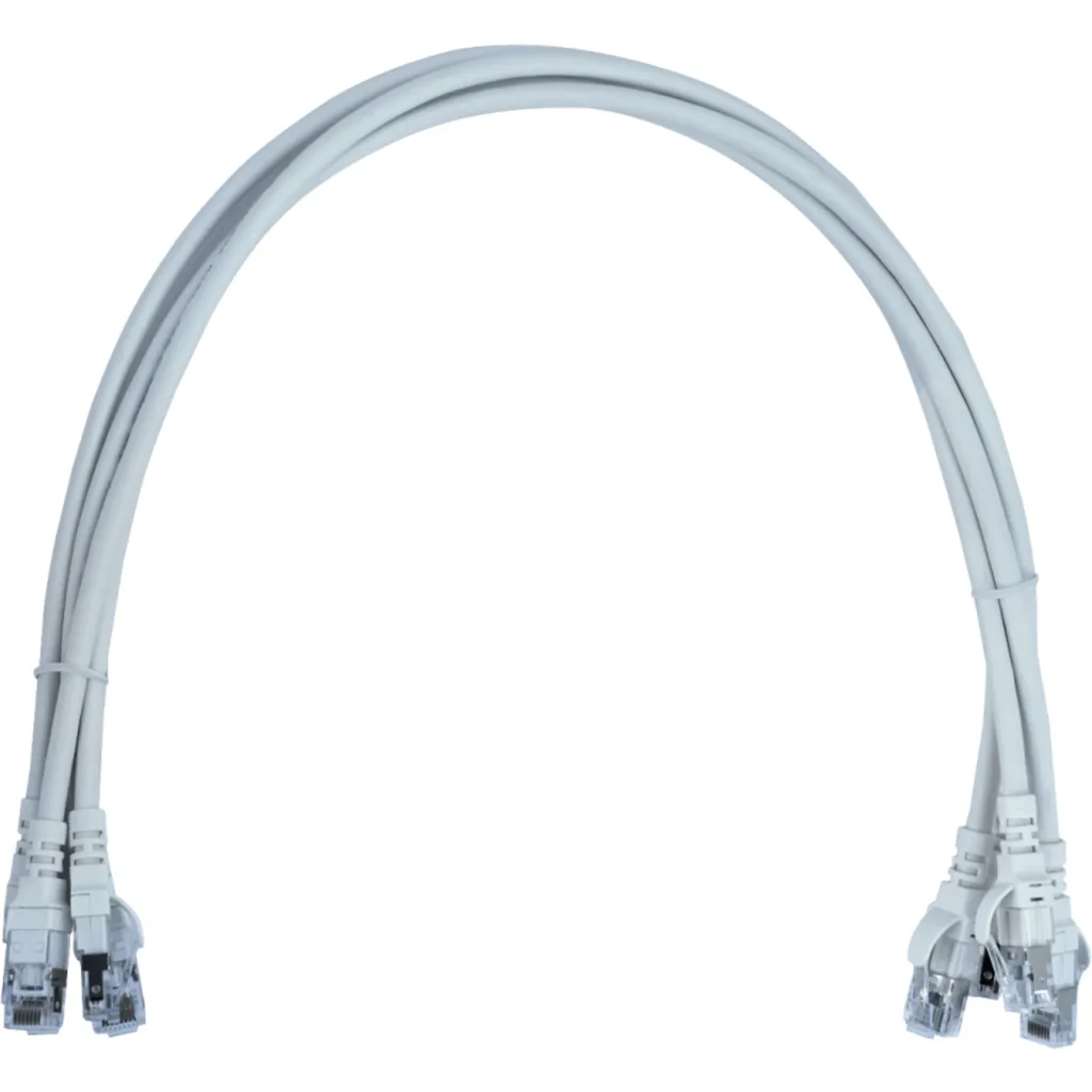 Pack de 4 unid. Cable de Red U/FTP Cat 6A Blanco LSZH Patch Multif. Long. 50 cms