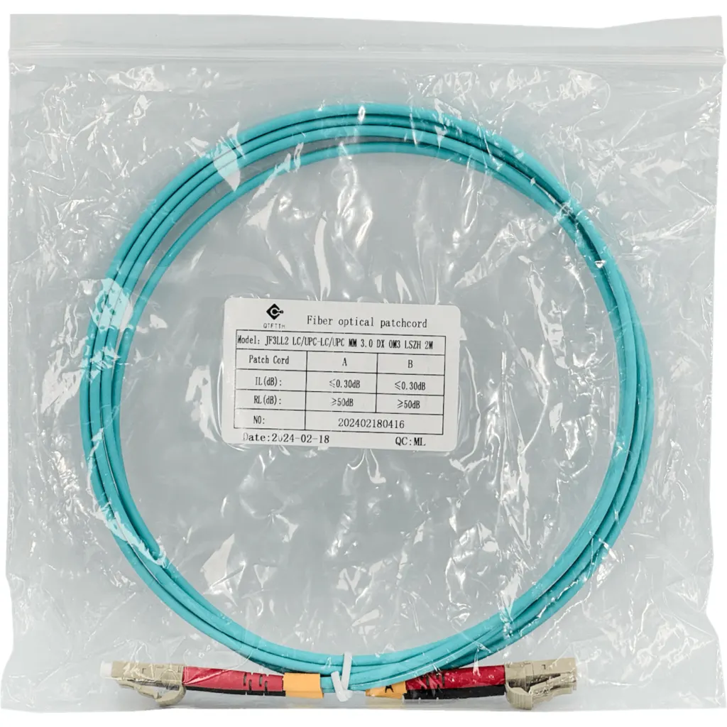 Imagen 1 de Jumper Fibra 3.0mm 50/125um LSZH LC-LC OM3 MultiModo MM Duplex 2mts