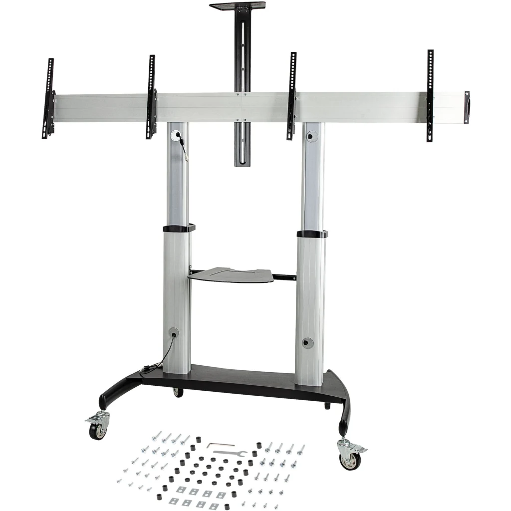 Imagen 8 de Soporte Pedestal c/Ruedas para TV Dual 37" A 60" hasta 50Kg VESA 600*400