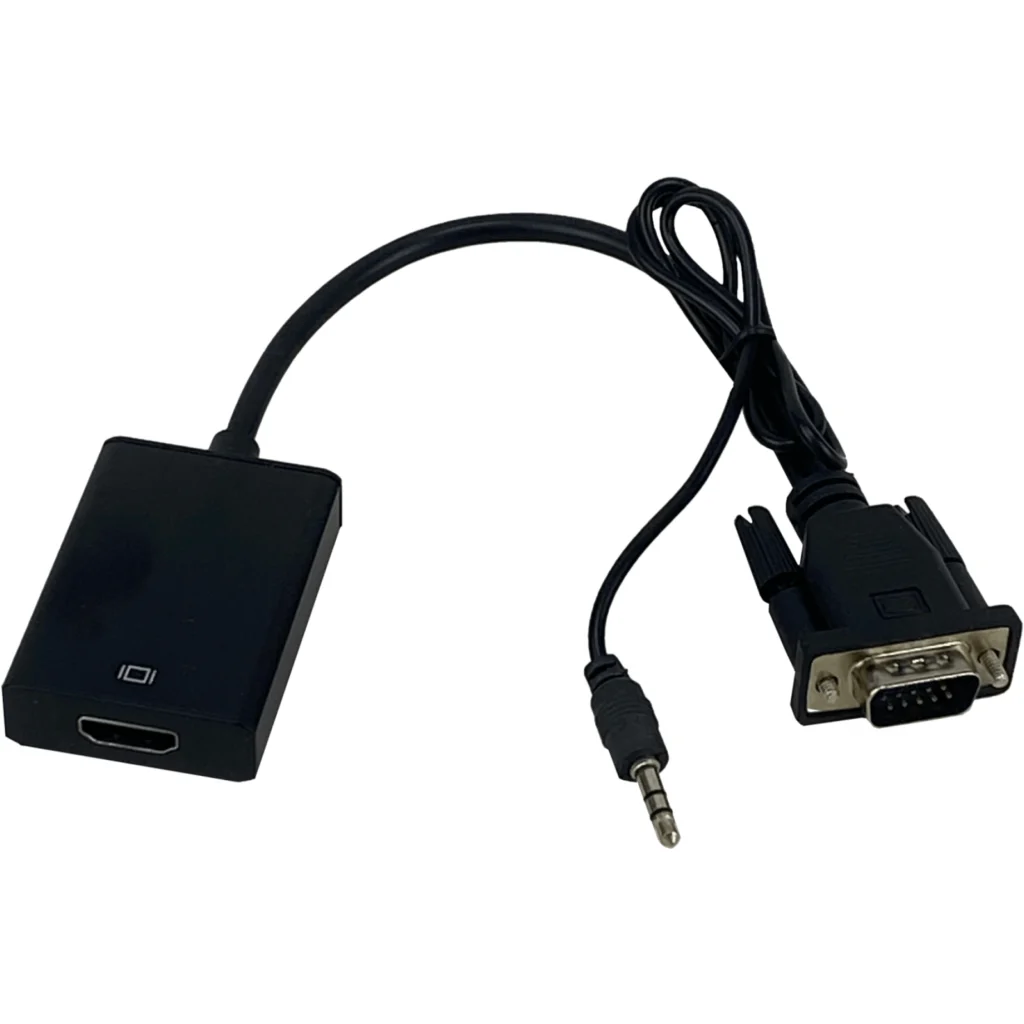 Imagen 1 de VGA-M/in Audio/3,5mm-H/in HDMI-H/out Convertidor Video Phone-1/8