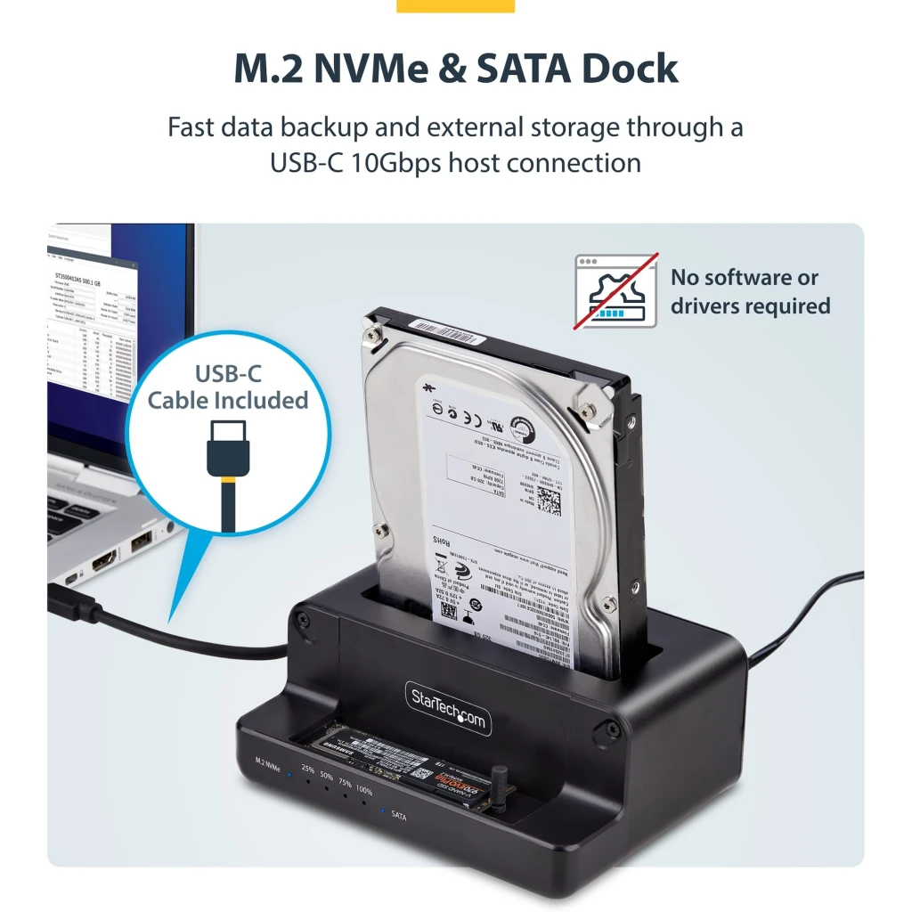 Imagen 3 de Clonador NVMe M.2 a SATA de 2.5/3.5