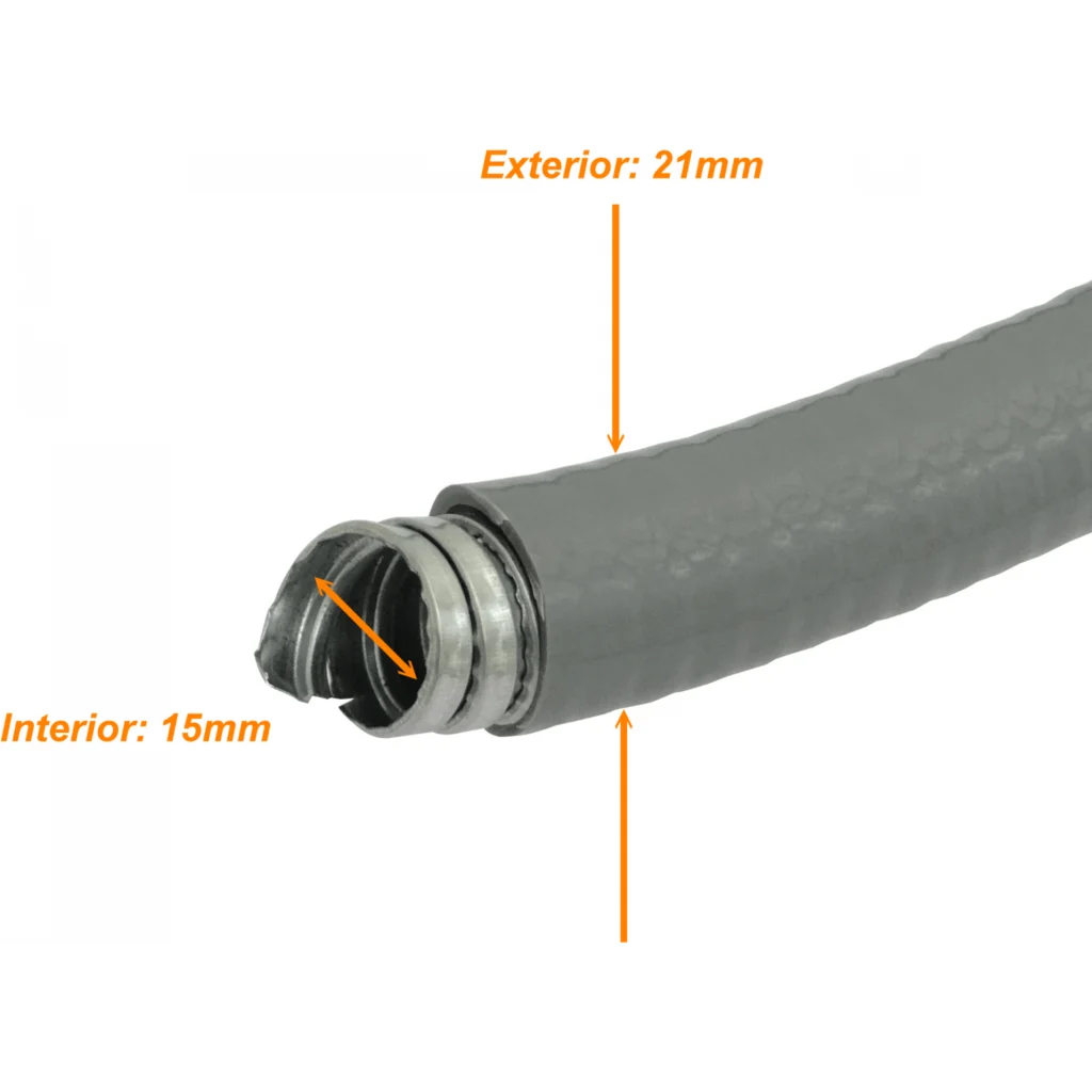 M20-30 20mm Rollo-30mt Conduit Metalic Cubierto-PVC Semi-Flex 1/2-Pulg