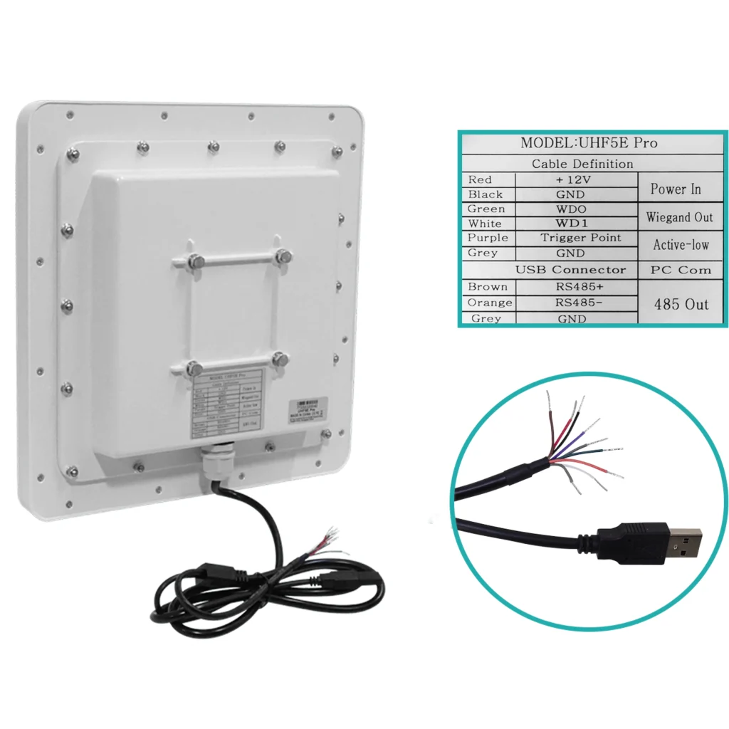 Imagen 3 de ZK TAG lector rfid UHF 9dbi 865-868mhz 9-15v req-12v UHF5-Pro