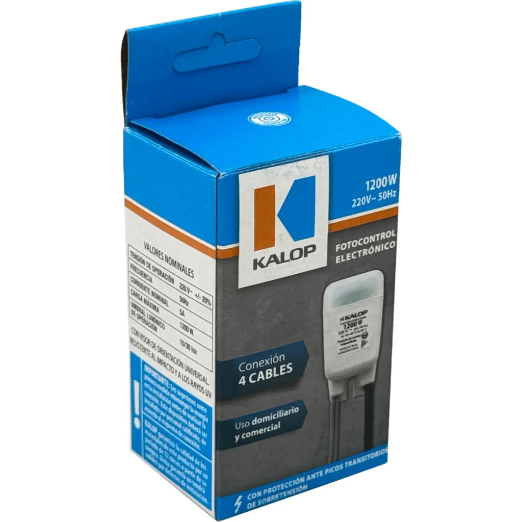 Imagen 3 de KALOP Celula Fotoelectrica 1000W 220VAC IP44 UV 10/30-Lux Fotocelda 