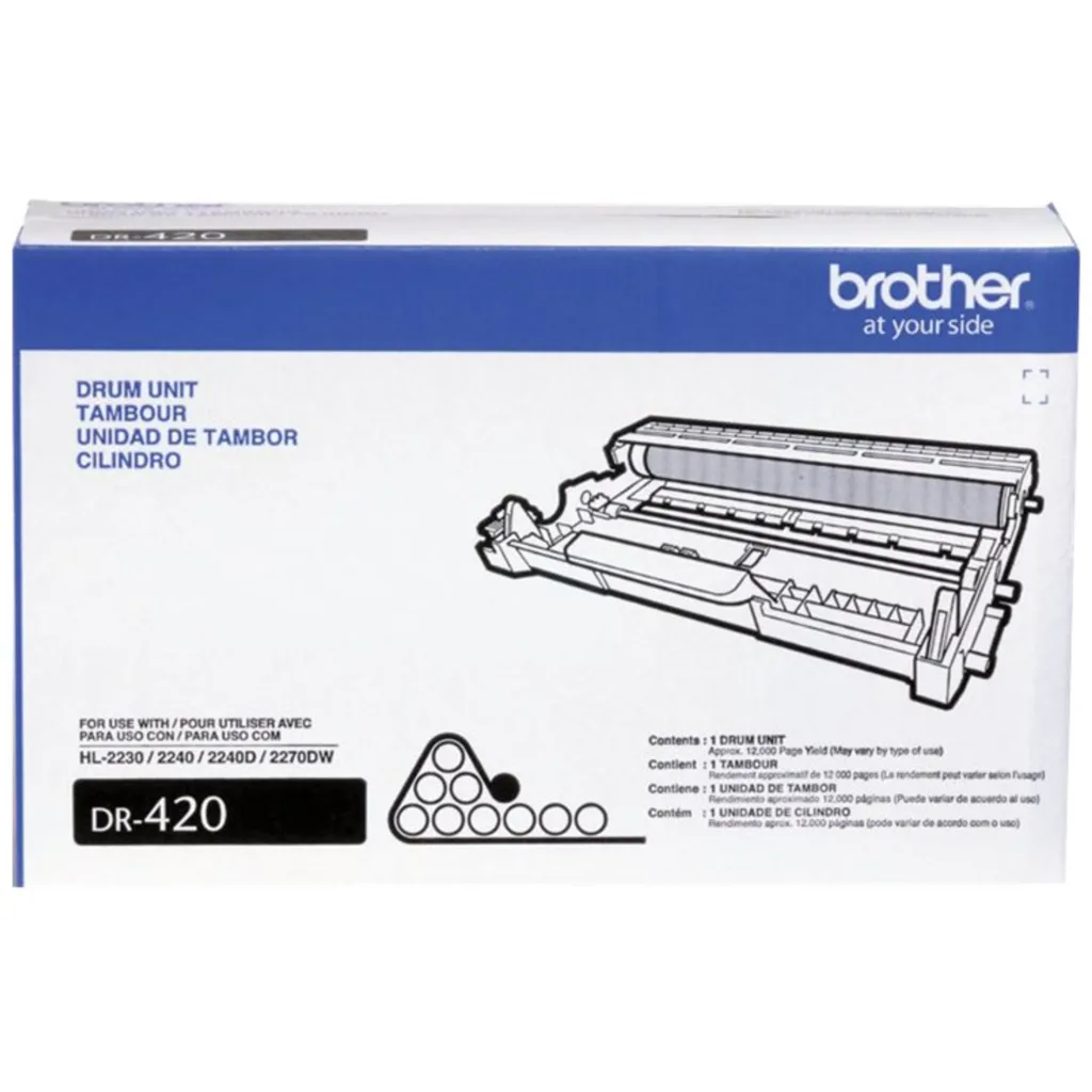 Imagen 1 de Tambor Brother DR-420 aprox 12000 pag. p/DCP7060D DCP7065DN HL2220  HL2230