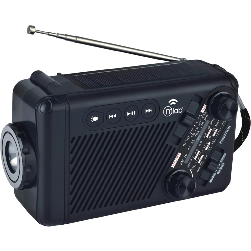 Imagen 0 de MLAB RADIO EMERGENCIA DINAMO SOLAR LAMPARA RECARGABLE ALERT INCIDENT BLACK