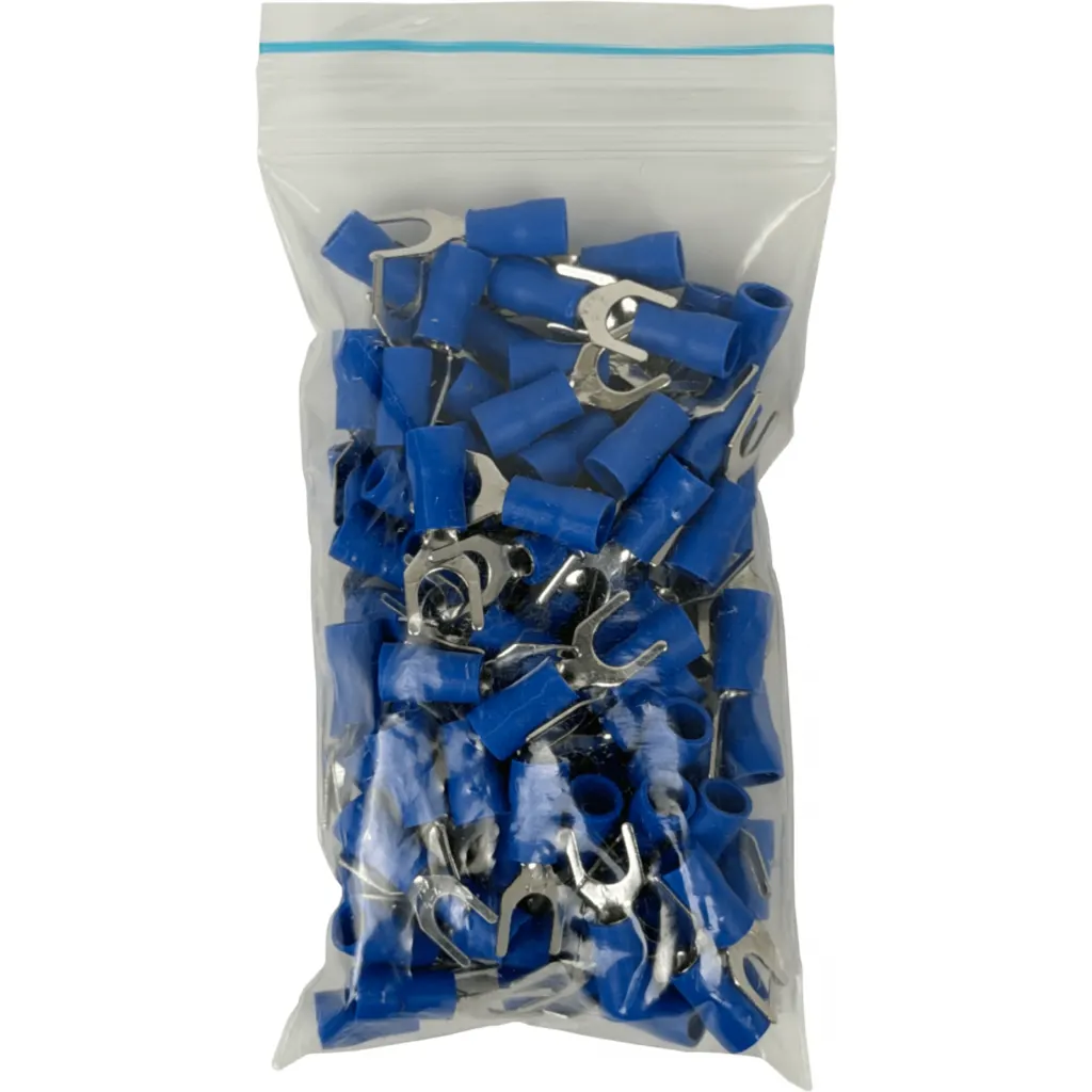 Imagen 2 de Horquilla-5,3mm 1,5-2,5mm2 100-un Conector Azul Aislado PVC