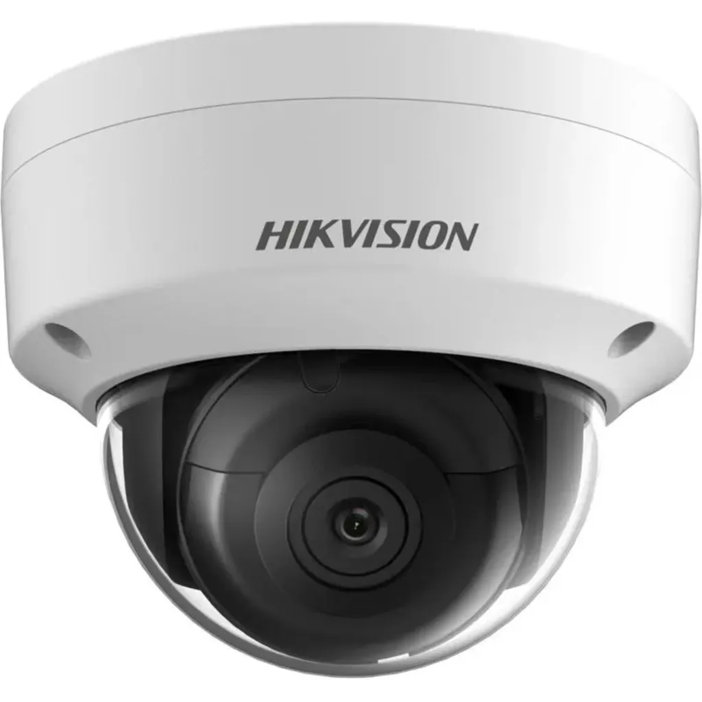 Cámara Seguridad Domo Hikvision IP 2MP lf2.8mm IP67  POE IR 20MT H265+ H264 IK10