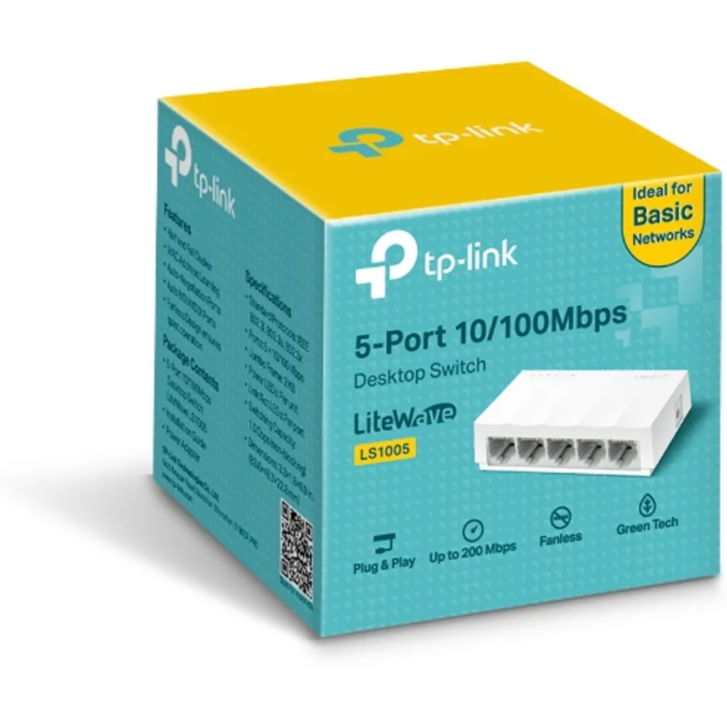 Imagen 4 de TP-link LS1005 LiteWave 5-Port 10/100 Mbps Desktop Switch PO