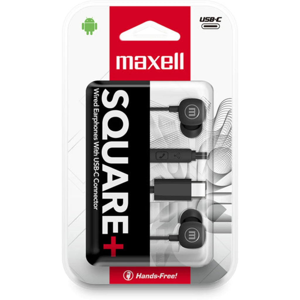 Imagen 2 de Audifonos USB-C Maxell EB-USBC BLKSQUAR