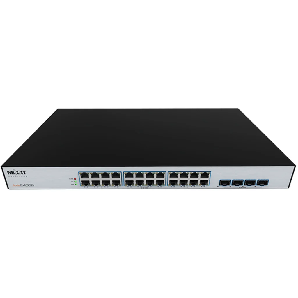 Nexxt Solutions Infrastructure - Switch PoE + - Gigabit Ethernet - 24 - 4 Gigabit SFP - Incluye accesorios rack