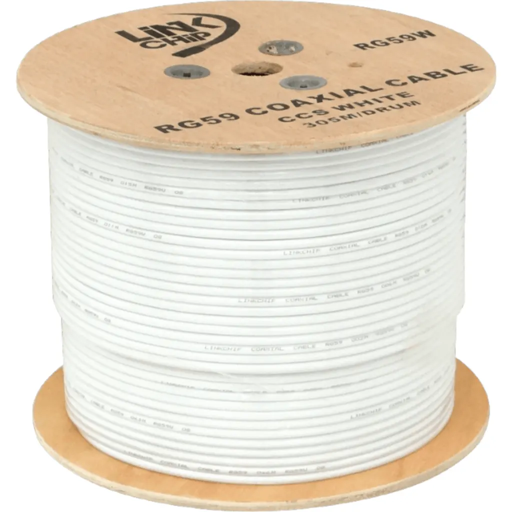 RG59 305mt Blanco Aleacion-CCS Cable Coaxial RG-59