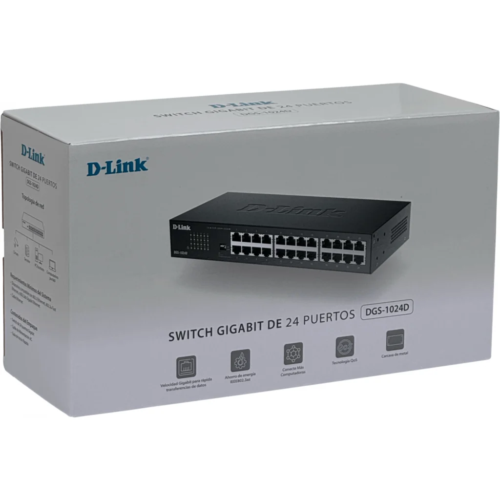 Imagen 1 de Switch D-Link DGS-1024D Gigabit 10/100/1000Mbps No Administrable Montaje en Rack