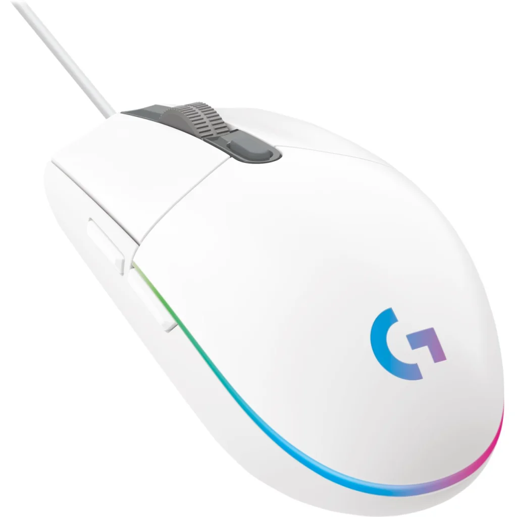 Mouse Gamer Alámbrico Logitech G203 RGB 6 Botones 8000dpi USB Blanco