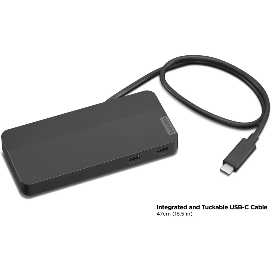 Imagen 4 de Docking Station  Lenovo Travel Dock, USB-C a Dual USB-C USB-A HDMI LAN 
