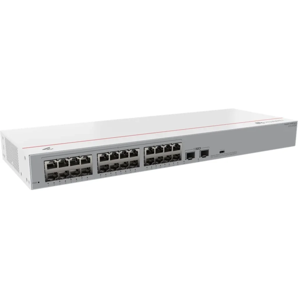 Imagen 1 de S110-24T2SR. Switch Huawei eKit 24 puertos 10/100/1000Base-T 2 Puertos 1GE SFP capacidad de conmutación de 52 Gbit/s capacidad de reenvió de paquetes de 38.69 Mpps