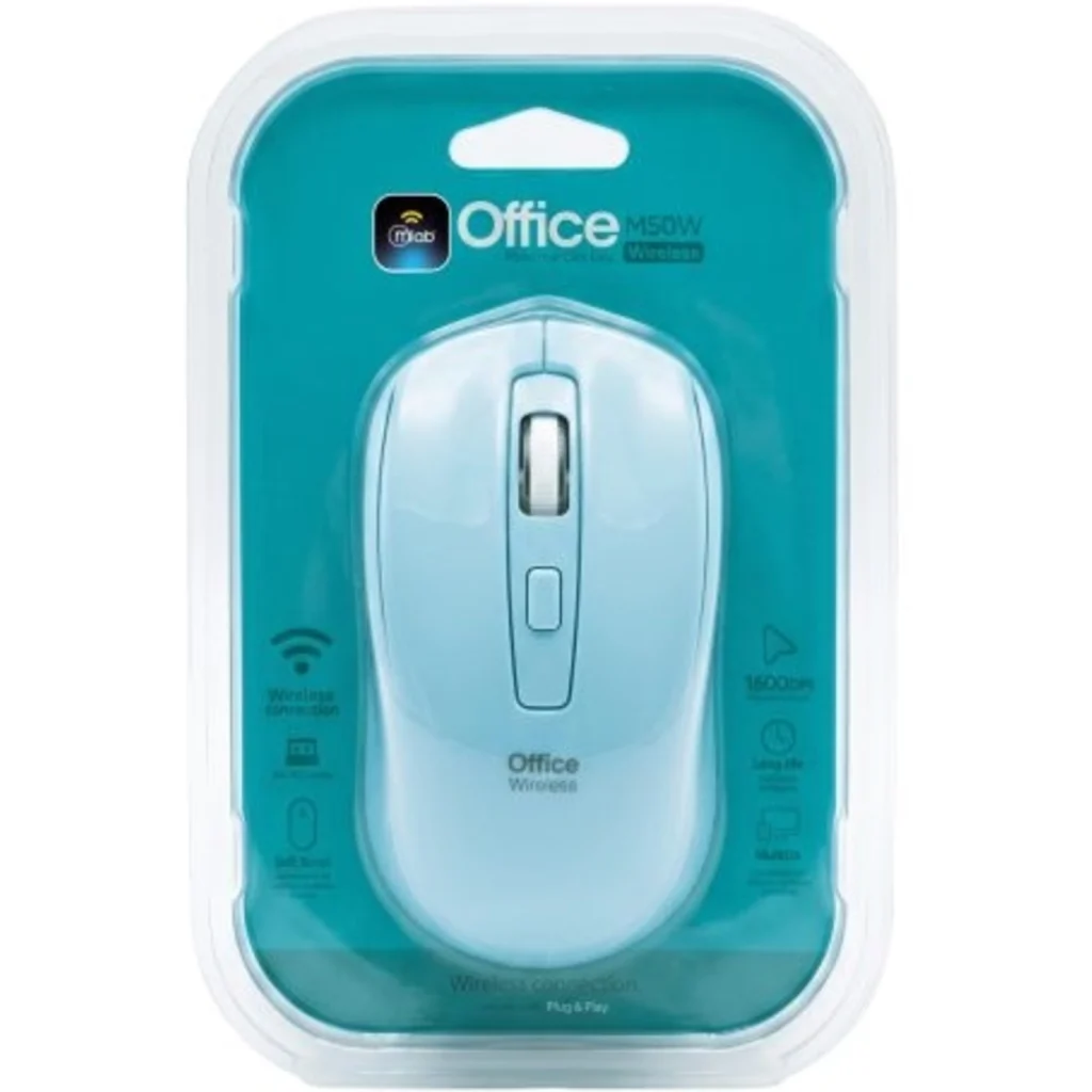 Imagen 1 de MLAB MOUSE INALAMBRICO 2,4GHZ 1600DPI OFFICE M50W BLUE