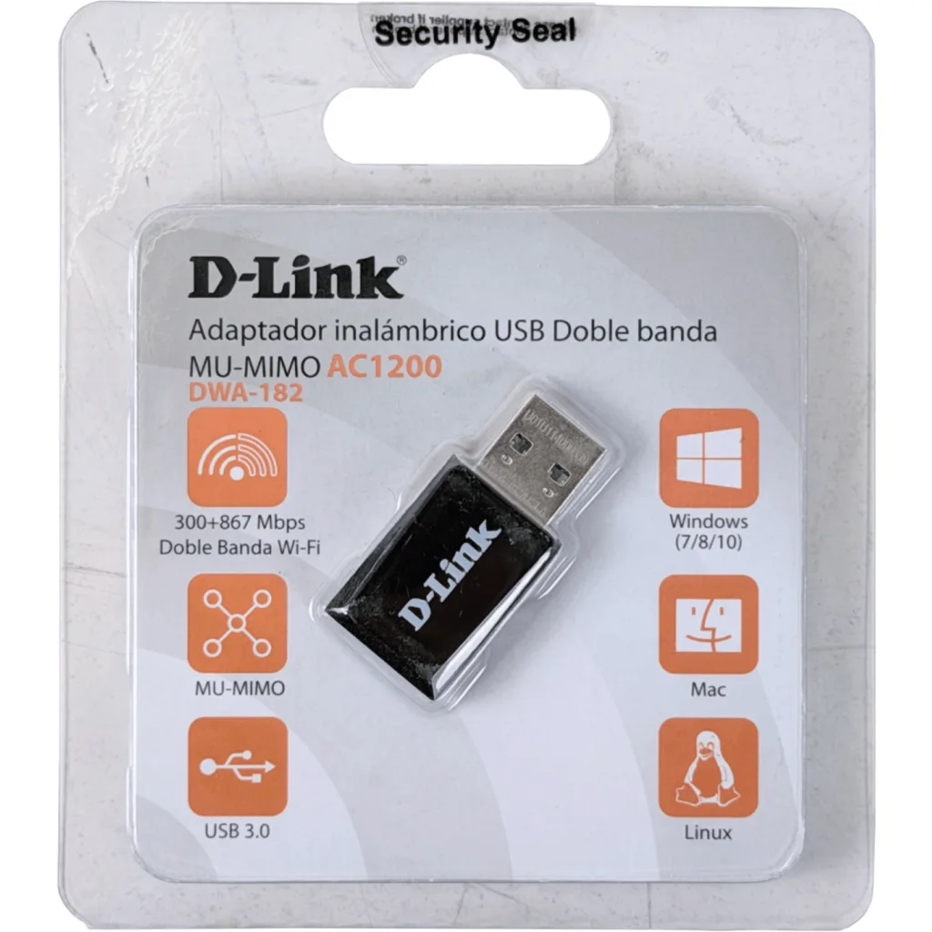 Adaptador Externo WiFi USB 3.0 Dlink DWA-182 Wireless AC1200 Dual Band