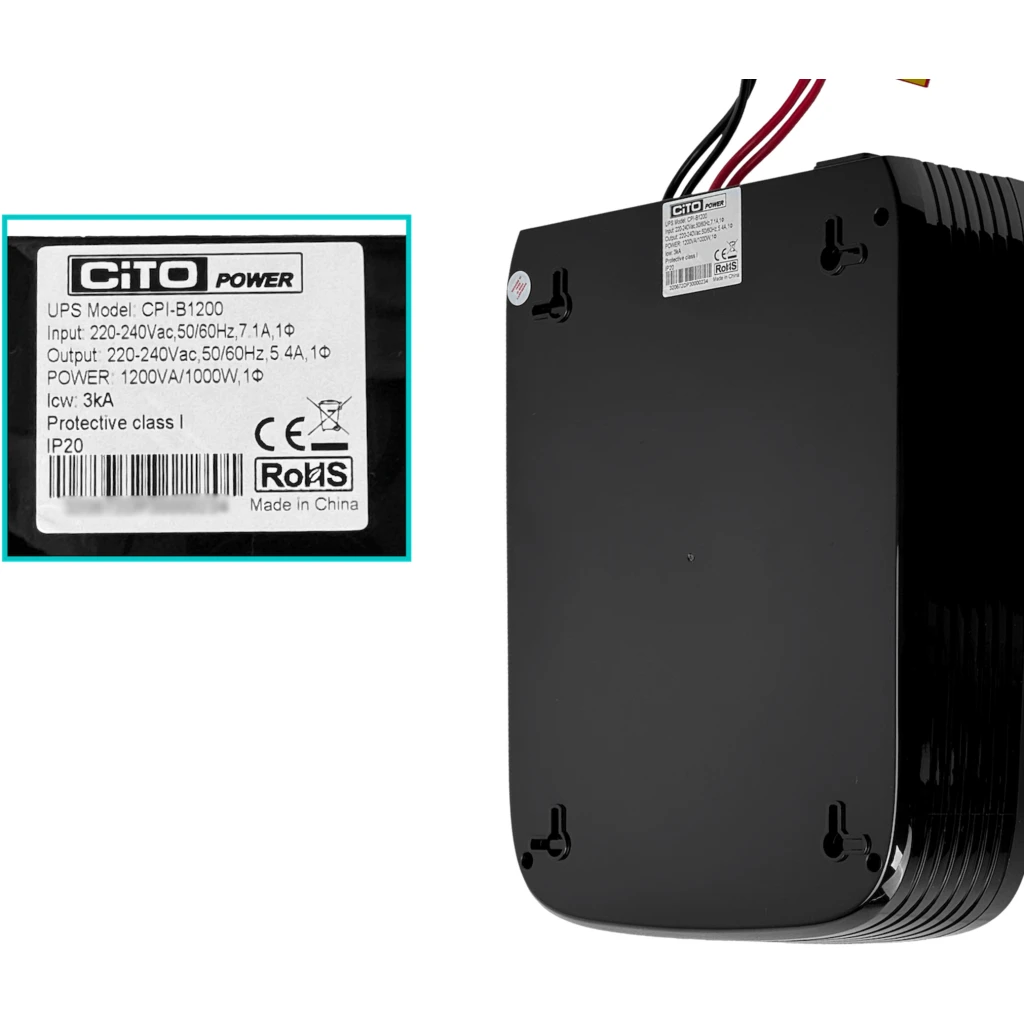 CITO 1000W 90-280VAC UPS req-Bat-12VDC inversor Onda-Modificada 15ms