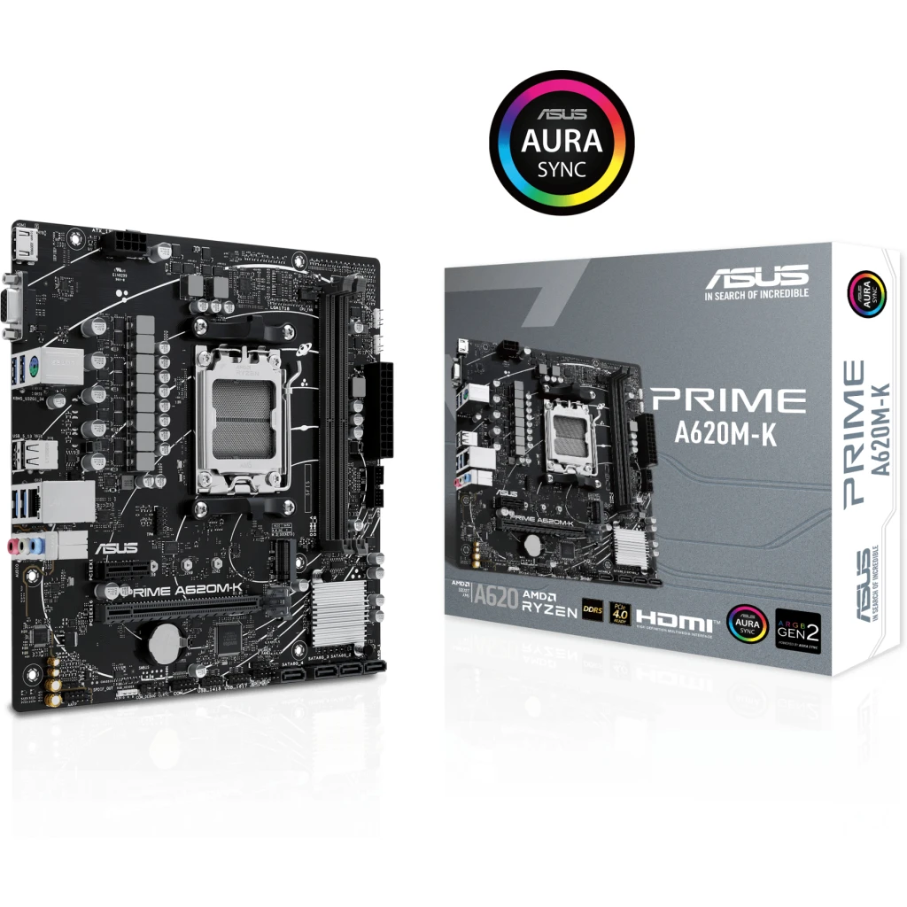 Imagen 8 de Tarjeta Made Asus PRIME A620M-K AMD AM5 2*DDR5 M.2 PS/2 HDMI VGA 4*USB3.2 mATX