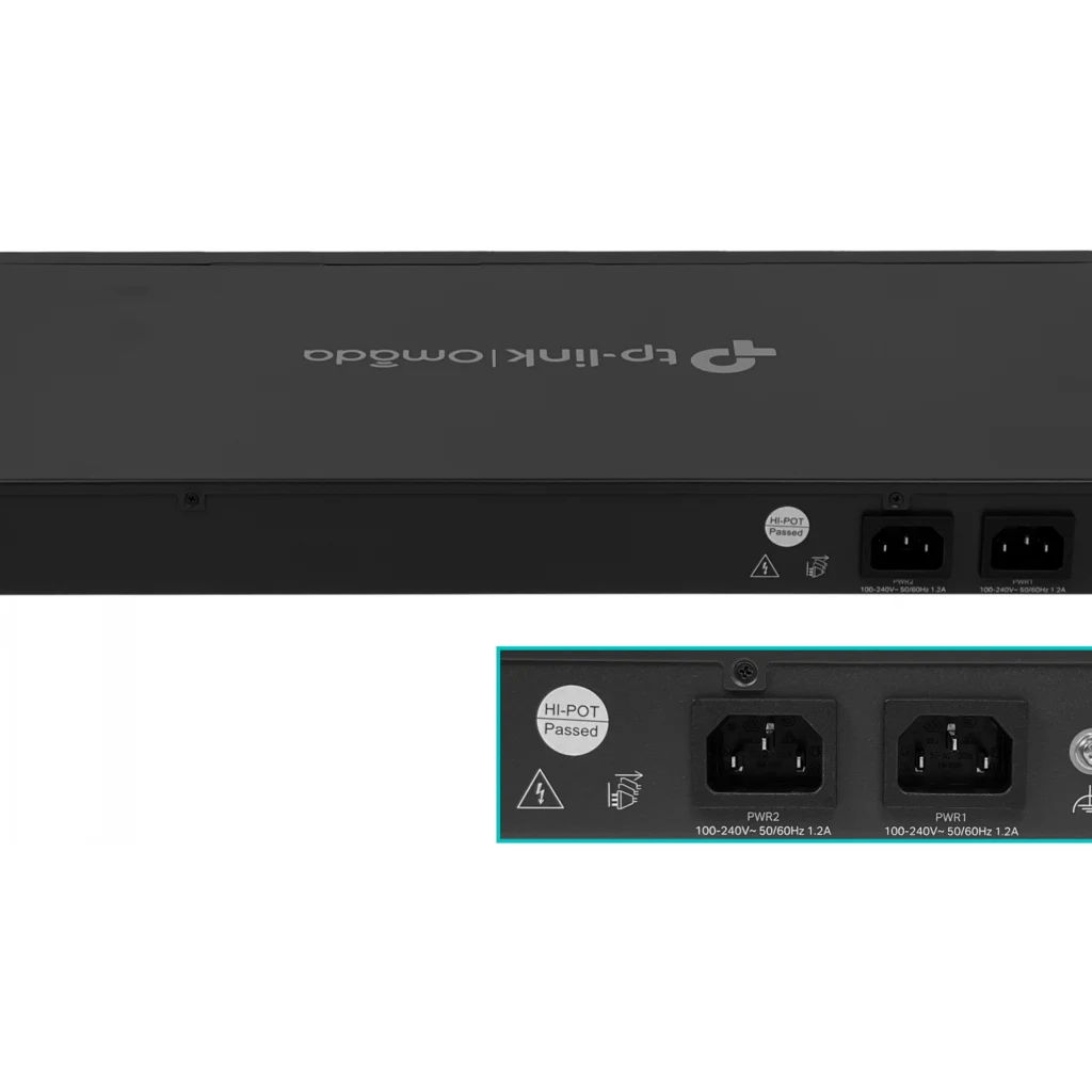 Imagen 3 de SG3428XF. Switch Omada con 24 puertos SFP 4 puertos SFP+ capacidad de switching de 128Gbps