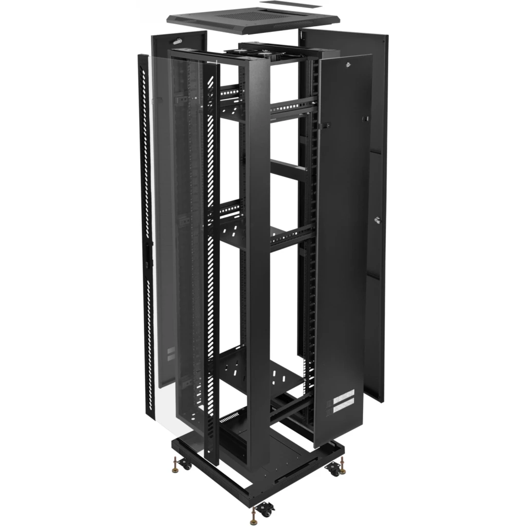 Imagen 2 de LINKMADE Desarmado 42U Vidrio 600mm 60cm-Fondo Rack Turbina Bandeja