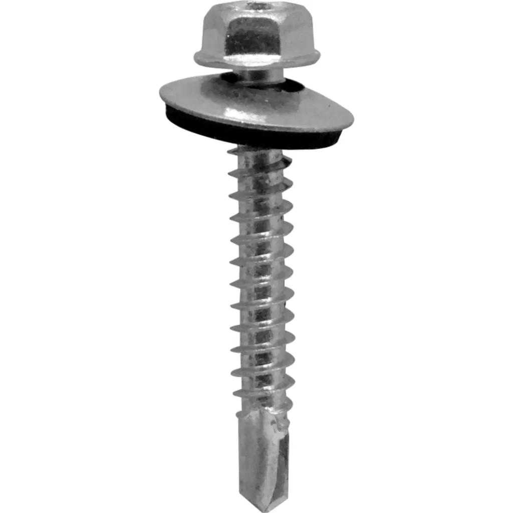 Hexagonal-8mm 50u. 12x1 1/2 Largo-38mm Zn Tornillo Autoperforante 1,5p