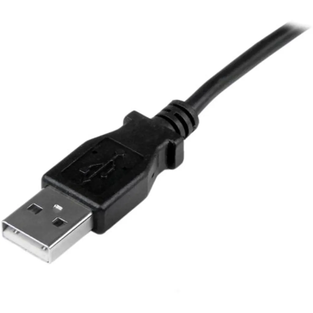 Imagen 2 de Cable Adaptador Startech USB-A Macho a Mini USB Macho Acodado Long 1 Metro Negro