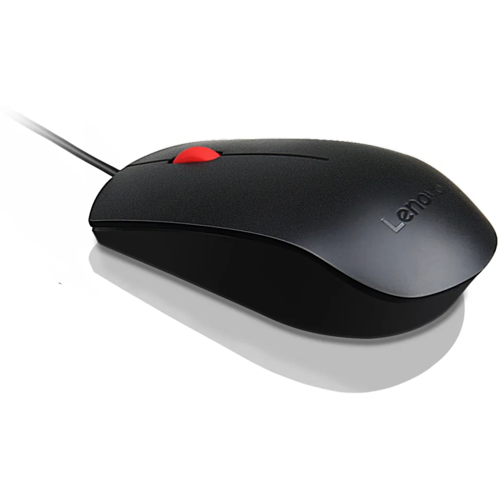 Imagen 2 de Mouse Lenovo USB Essential Alámbrico Conectividad USB 3 Botones 1600 dpi Negro 