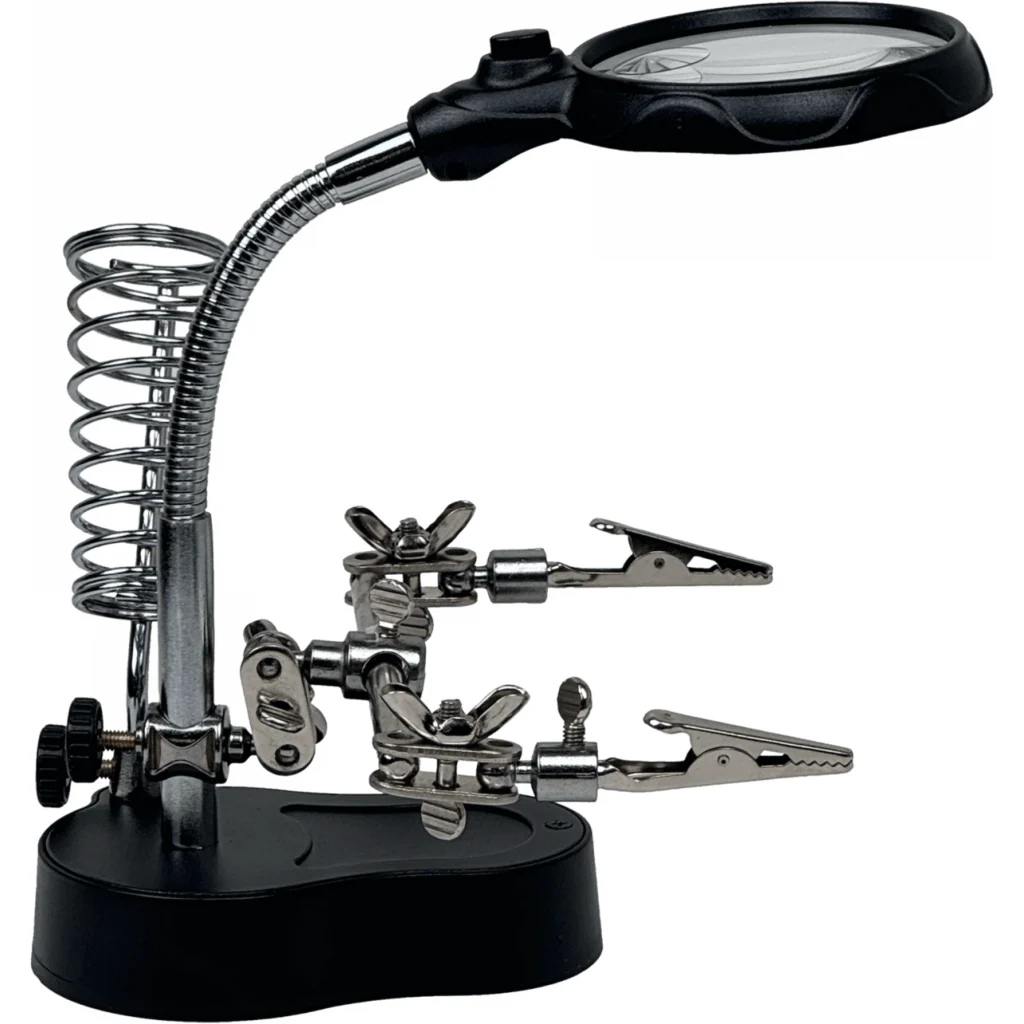 Imagen 4 de Tercera Mano Porta Soporte Cautin Lupa/3,5X /12X 2-Led Req 3-Pila-AAA