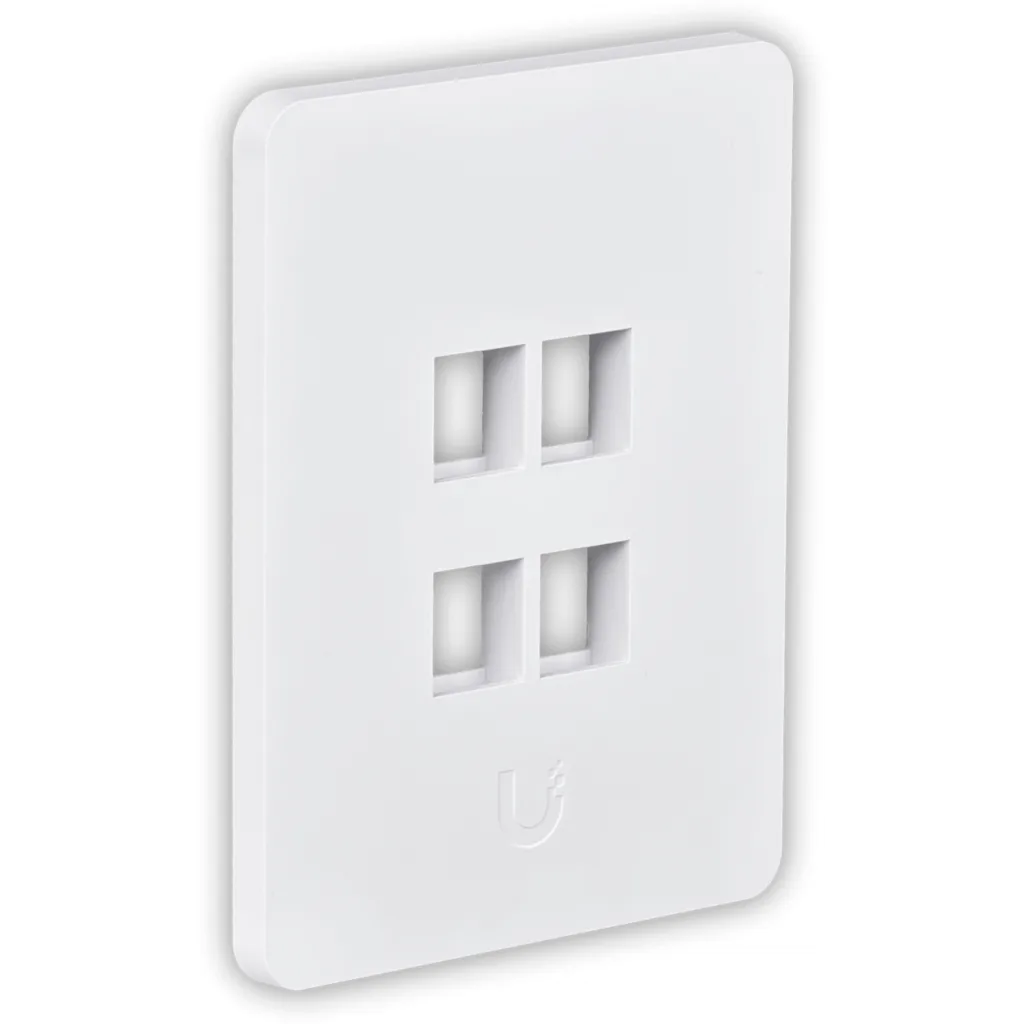 Imagen 3 de UI 1-unidad Blanco 4-Keystone Vertical Faceplate Pintable 118x88mm
