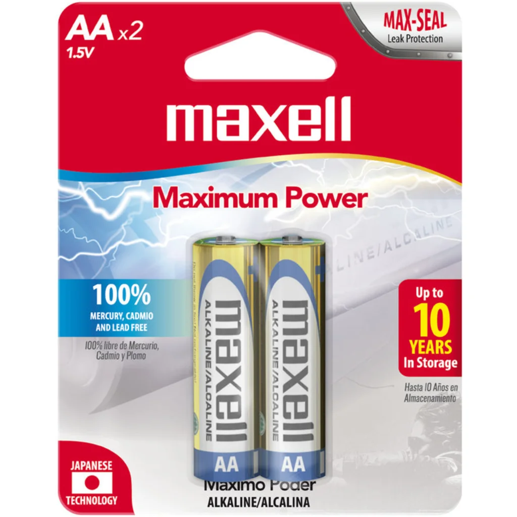 Imagen 1 de Pilas alcalinas AA x2 Maxell LR06BP2 AAX2ALCA