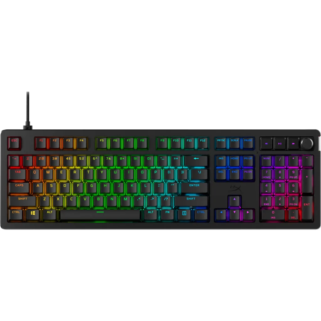 Teclado Gamer Alambrico HyperX Alloy Rise, RGB Mecánico Español Color negro