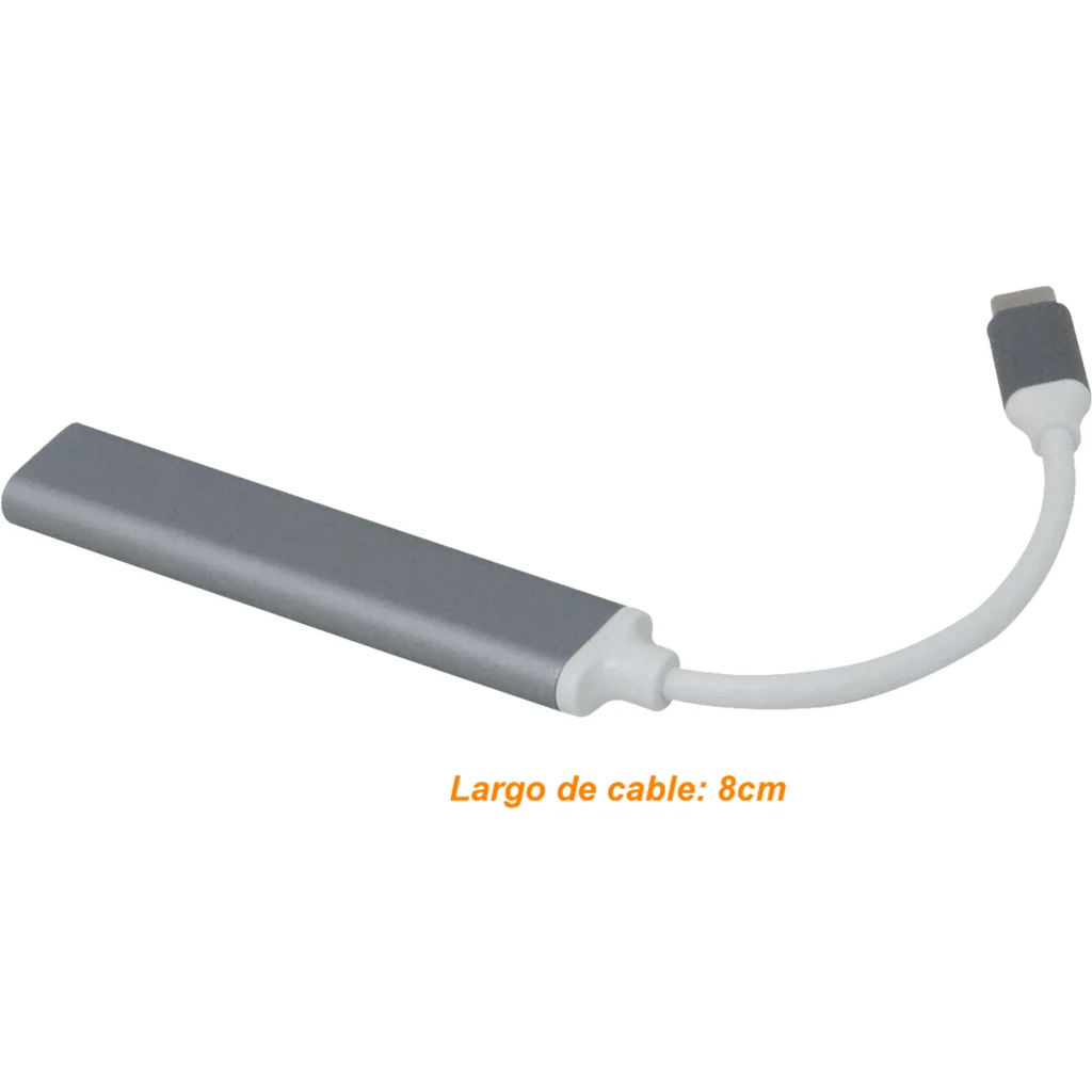 Imagen 1 de USB3.0 USB-CM HUB-4-AH Aluminio Cable-4cm