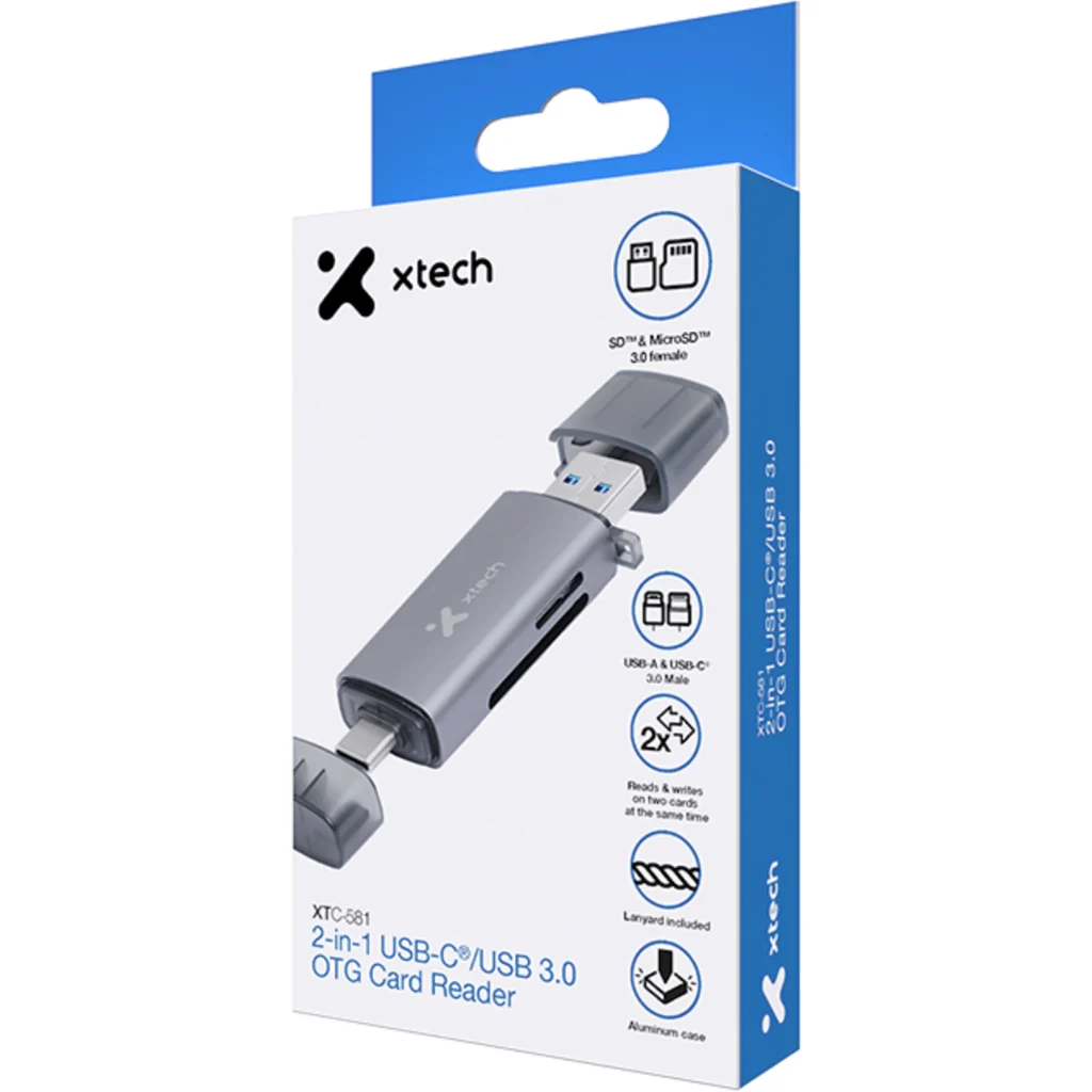 Imagen 7 de Lector de Tarjetas Xtech XTC-581, SD, MicroSD, Conexión USB 3.0, USB-C