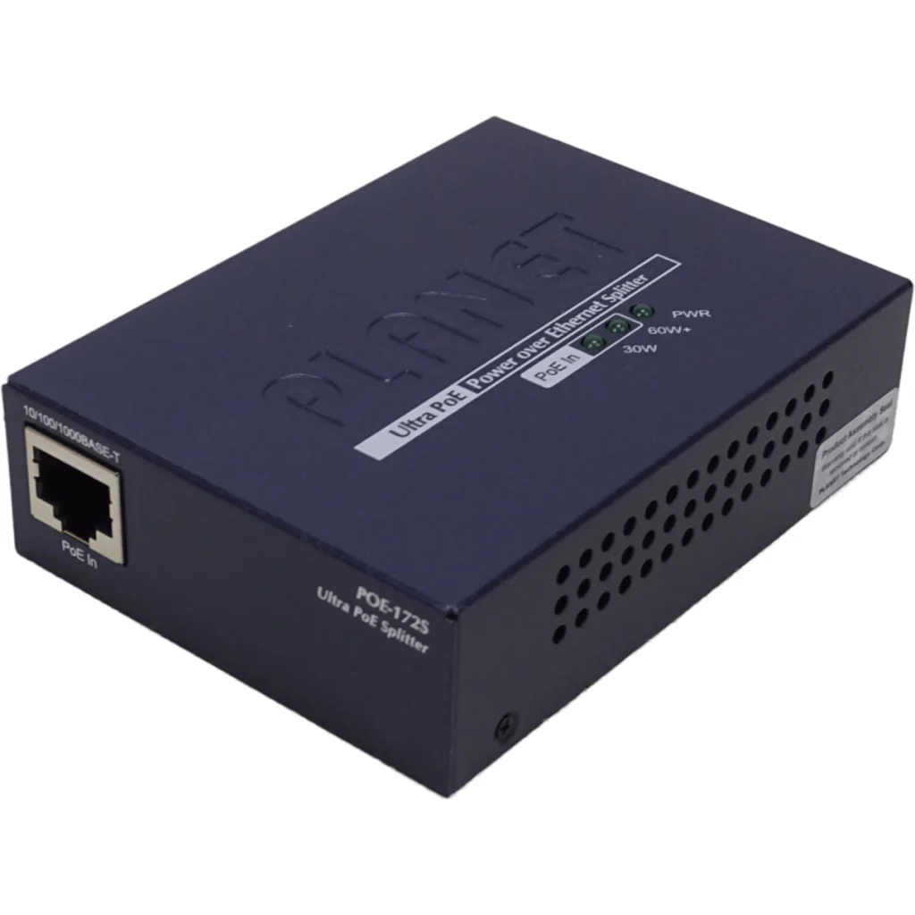 PLANET out-12V/19V/24VDC PoE+ Splitter in-48-56V 25W 802.3at 1000mbps
